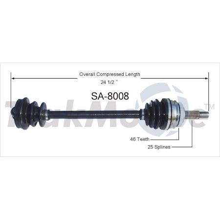 Surtrack Axle Cv Axle Shaft, Sa-8008 SA-8008